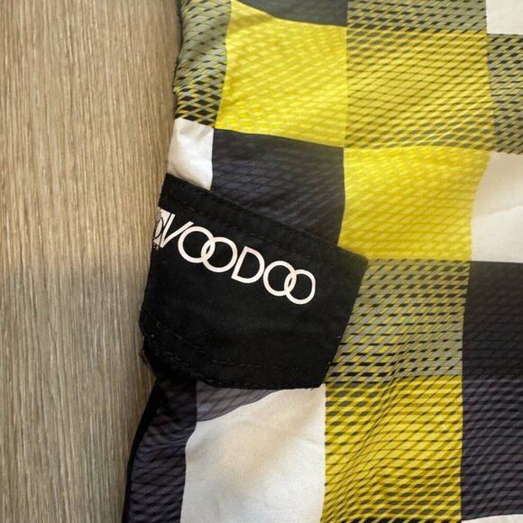 VooDoo Swim Trunks Board Shorts Mens 30 Black Yellow Checked Beach Vacation Pool - Picture 4 of 7